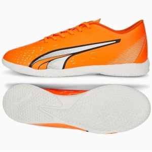 Buty piłkarskie Puma Ultra Play It 107227 01 pomarańczowe pomarańcze i czerwienie