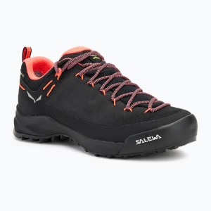 Buty podejściowe damskie Salewa Wildfire Leather GTX black/fluo coral