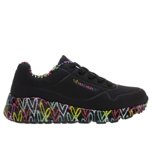 Buty Skechers Uno Lite Lovely Luv 314976LBKMT - czarne