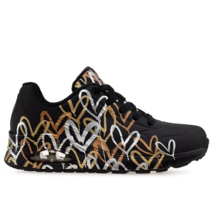 Buty Skechers Uno Metallic Love 155523BKGD - czarne