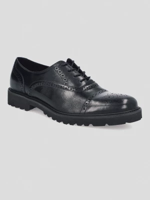 Buty Brogsy Selby Czarne Lancerto