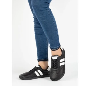 Buty skórzane damskie Joker Blackorwhite czarne – minimalistyczne sneakersy od Olivier