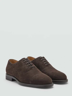 Buty skórzane do garnituru czekoladowy - Mężczyzna - - MANGO MAN