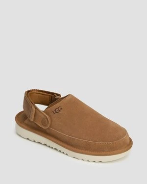 Buty skórzane dziecięce UGG Goldenstar Clog brązowe