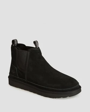 Buty Skórzane Męskie Ugg Neumel Chelsea Czarne