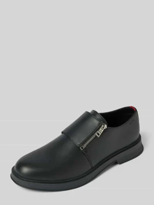 Buty skórzane z paskiem monk strap model ‘Lenner’ HUGO