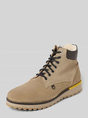 Buty skórzane z zamkiem błyskawicznym Bullboxer