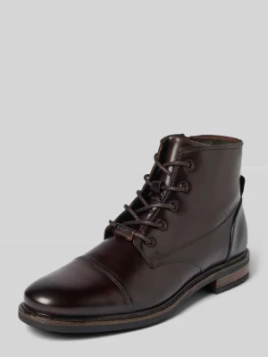 Buty skórzane z zamkiem błyskawicznym model ‘Marcello I’ Bugatti Ciemnobrązowy