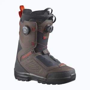 Buty snowboardowe męskie Salomon Echo Dual Boa black / wren / fiery red Szary