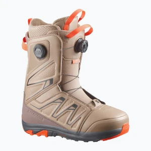 Buty snowboardowe męskie Salomon Launch Boa SJ Boa kelp / brown lentil / dragon fire Beżowy