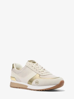 Buty sportowe Andi z metalicznej siateczki i skóry Michael Kors BLADOZŁOTY (Złoty)