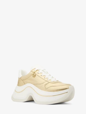 Buty sportowe Arla z metalicznej skóry Michael Kors BLADOZŁOTY (Złoty)