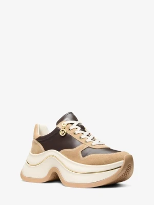 Buty sportowe Arla ze skóry i zamszu Michael Kors ŁUPINA MULTIKOLOR (Naturalny)