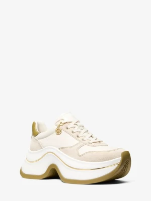 Buty sportowe Arla ze skóry i zamszu Michael Kors PISTACJOWY MULTIKOLOR (Zielony)