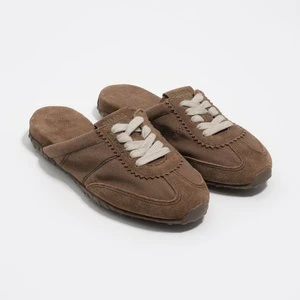 Buty sportowe bez pięty 13 31 dwoina i tkanina brązowe BIMBA Y LOLA