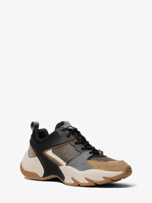 Buty sportowe Chase z łączonych materiałów Michael Kors BRĄZOWY MULTIKOLOR (Brązowy)