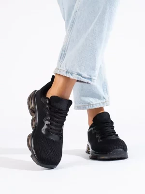 Buty sportowe damskie na gumowej platformie Shelvt