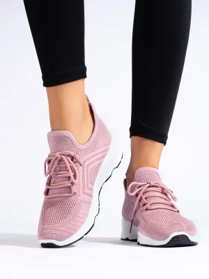 Buty sportowe damskie różowe Shelvt