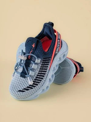 Buty sportowe dziecięce Vico materiałowe szaro-niebieskie