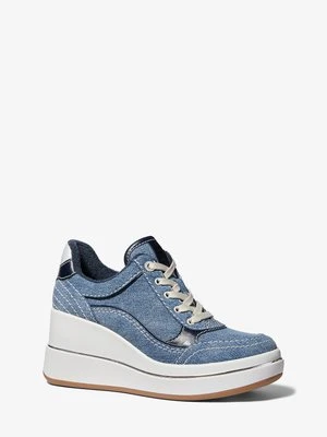 • Buty sportowe Emmy z denimu na koturnie MICHAEL Michael Kors