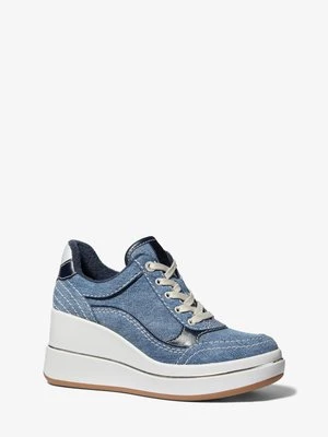 • Buty sportowe Emmy z denimu na koturnie MICHAEL Michael Kors