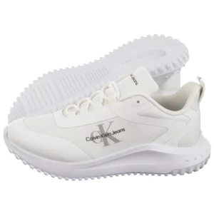 Buty Sportowe Eva Runner Low Lace Mix Ml Wn Triple Bright White YW0YW01442 0K4 (CK607-a) Calvin Klein