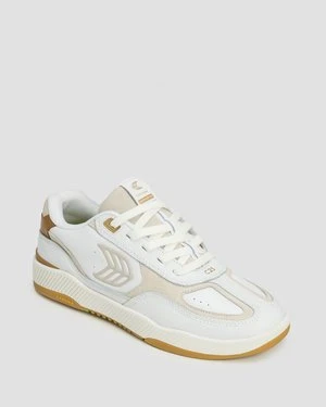 Buty Sportowe Męskie Cariuma Skategoat C25 White Leather Silver Cloud Logo Camel