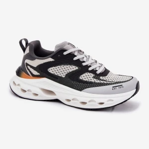 Buty Sportowe Męskie Na Platformie Big Star RR174023 Hi-Poly System Szare