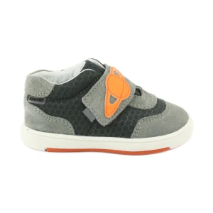Buty sportowe skórzane na rzep Bartek 71141 szare