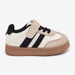 Buty Sportowe Sneakersy Dziecięce Na Rzep Beżowe beżowy Inna marka