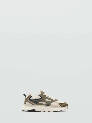 Buty sportowe sznurowane ze wstawkami khaki - Dzieci - MANGO KIDS