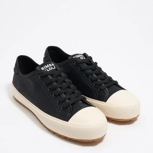 Buty sportowe wulkanizowana podeszwa satyna czarne BIMBA Y LOLA