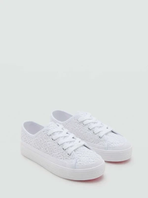 Buty sportowe z haftem biały - Dzieci - - MANGO KIDS