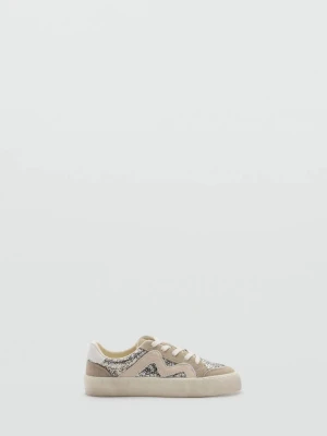 Buty sportowe z łączonej skóry piaskowy - Dzieci - MANGO KIDS