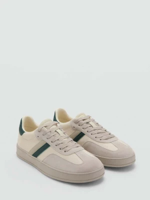 Buty sportowe z łączonych materiałów z zamszem złamana biel - Chłopak - - MANGO TEEN