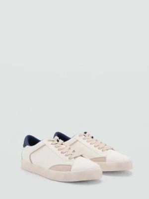 Buty sportowe z połączenia materiałów biały - Chłopak - - MANGO TEEN