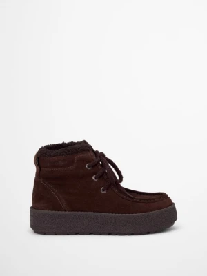 Buty sznurowane do kostek, model Pia Marc O'Polo hnědá