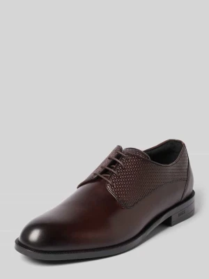 Buty sznurowane z czystej skóry model 'TAYIL' Boss Ciemnobrązowy