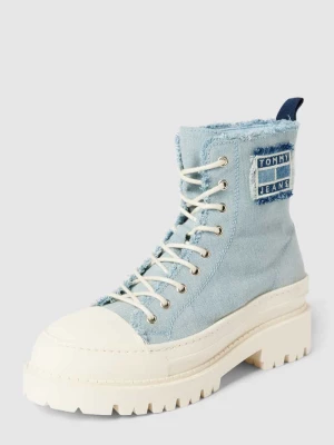 Buty sznurowane z naszywką z logo model ‘FOXING DENIM’ Tommy Jeans