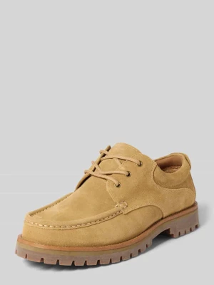 Buty sznurowane z Naturalna skóra ze Skóra bydlęca Model 'HOLGER SUEDE' Selected Beżowy