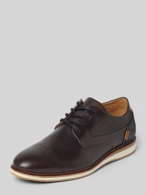 Buty sznurowane z naturalnej skóry Bullboxer Ciemnobrązowy