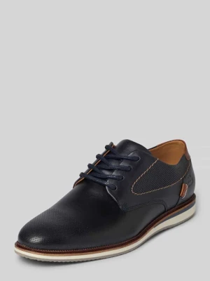 Buty sznurowane z naturalnej skóry Bullboxer Granatowy