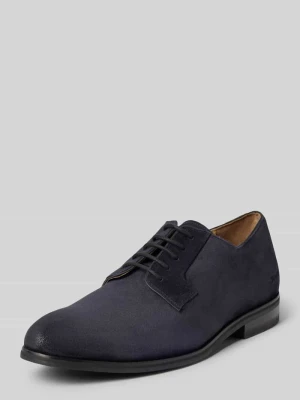 Buty sznurowane z naturalnej skóry bydlęcej model 'velluto misto' JOOP! Granatowy