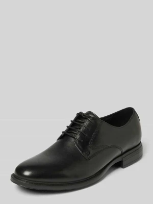 Buty sznurowane z naturalnej skóry bydlęcej Tamaris Czarny