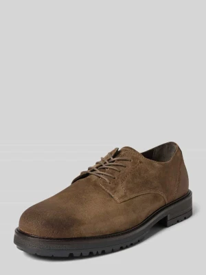 Buty sznurowane z naturalnej skóry welurowej model 'RONY 9' Marc O'Polo