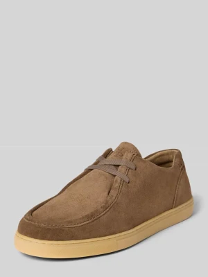 Buty sznurowane z prawdziwej skóry welurowej Model 'KARO 4B' Marc O'Polo