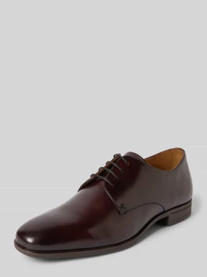 Buty sznurowane ze skóry bydlęcej nappa z gumową podeszwą Roy Robson Ciemnobrązowy