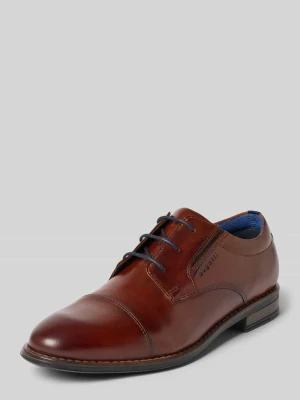 Buty sznurowane ze skóry model 'Amros' Bugatti Koniakowy