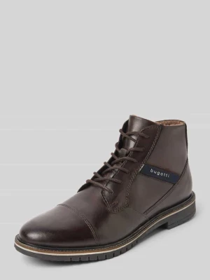 Buty sznurowane ze skóry naturalnej z nadrukiem z logo model ‘CAJ’ Bugatti