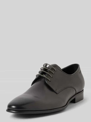 Buty sznurowane ze skóry z detalem z logo Digel Ciemnoszary